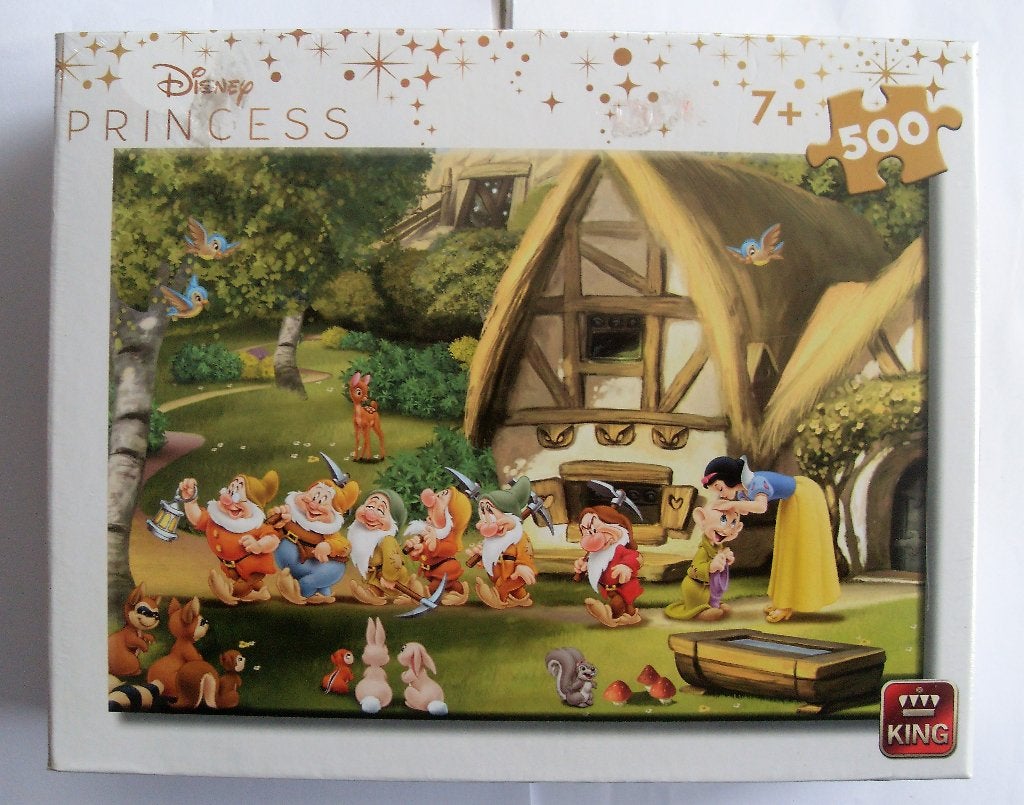 Disney King Puzzel 500 Stukjes Sneeuwwitje en de 7 Dwergen, Hobby en Vrije tijd, Ophalen of Verzenden, 500 t/m 1500 stukjes, Nieuw