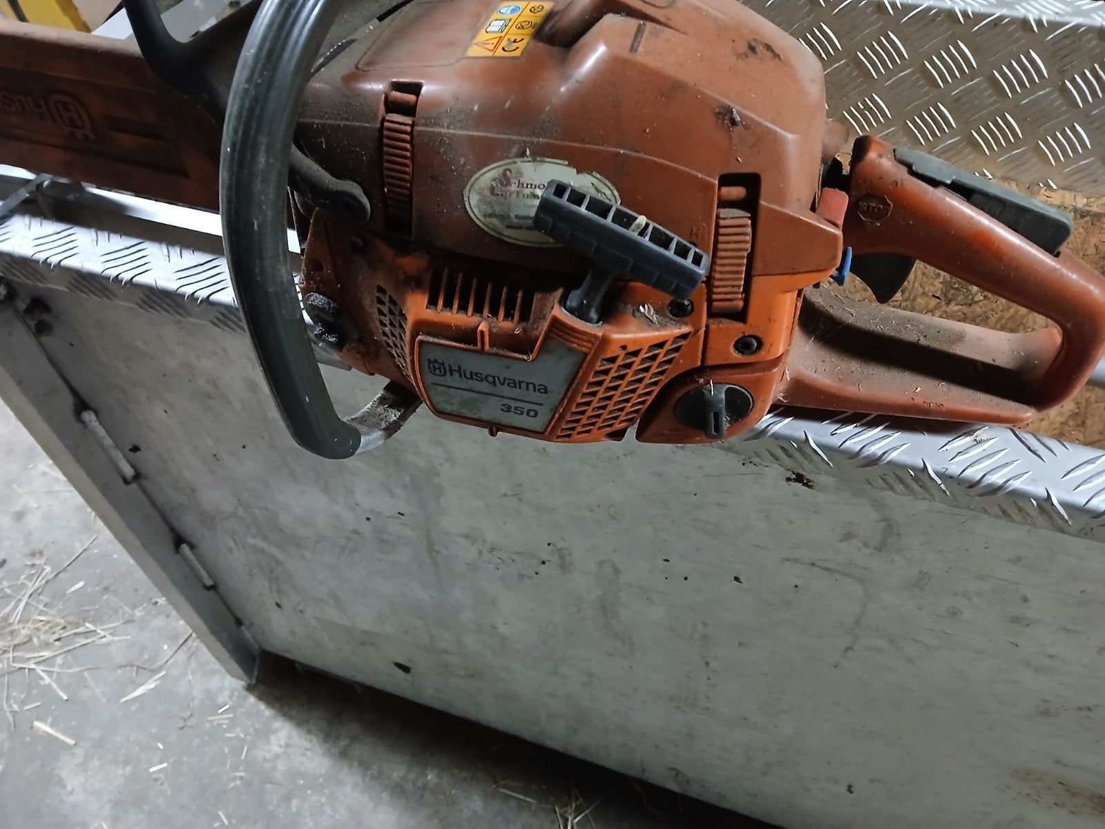 kettingzaag husqvarna 350., Tuin en Terras, Ophalen of Verzenden, Gebruikt, Benzine