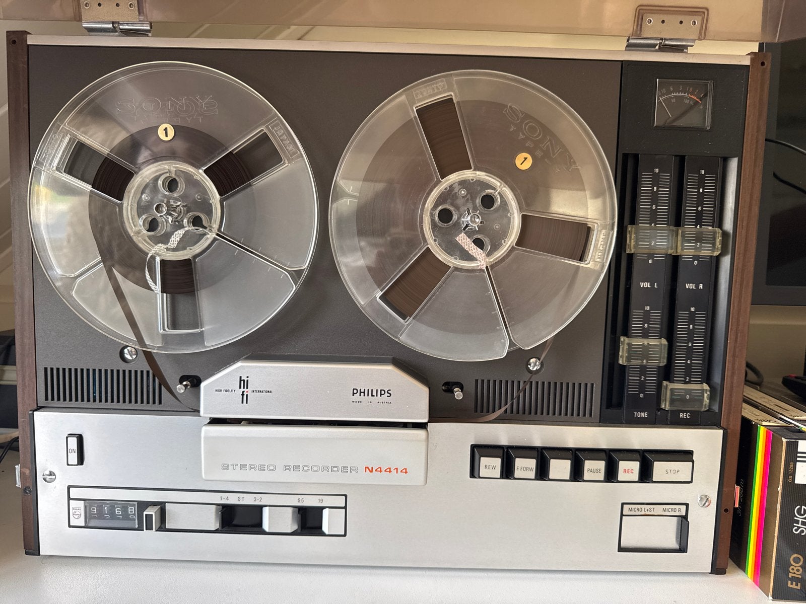 Philips N4414 Stereo Bandrecorder met Banden, Ophalen of Verzenden, Bandrecorder, Met banden