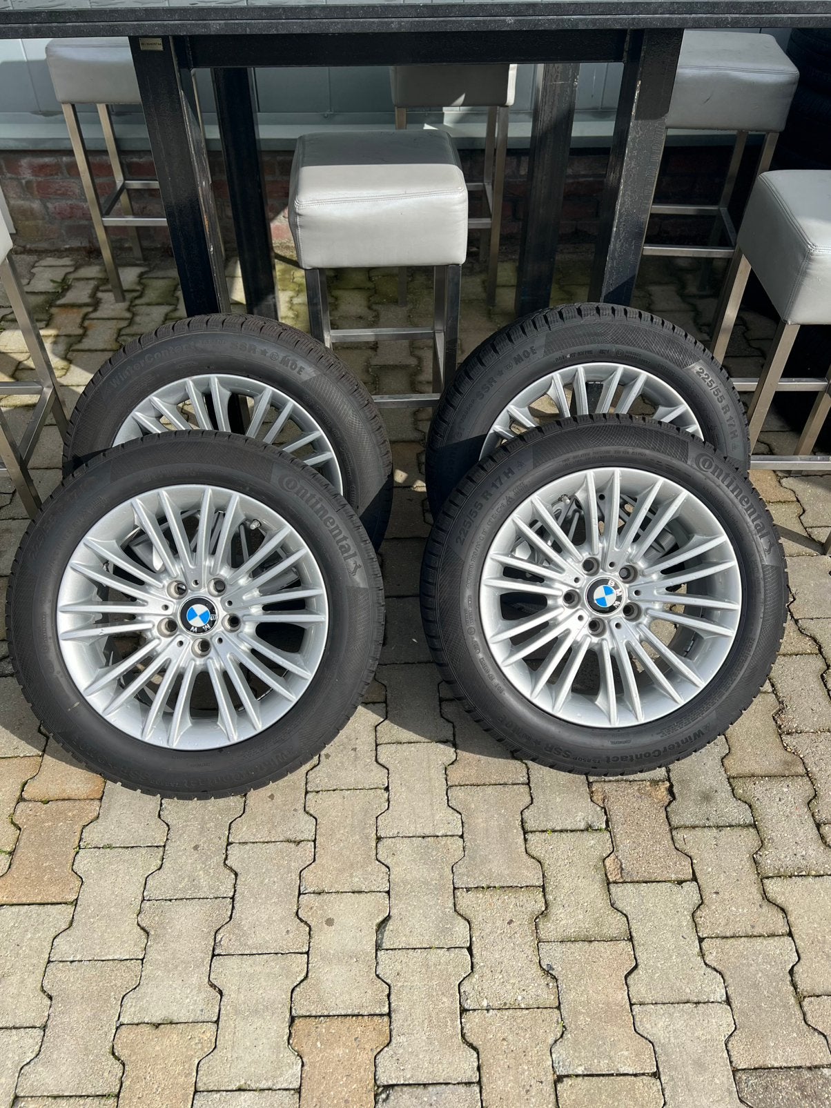 Originele BMW 17” velgen – Continental WinterContact TS860, Ophalen, Gebruikt, Banden en Velgen, 17 inch