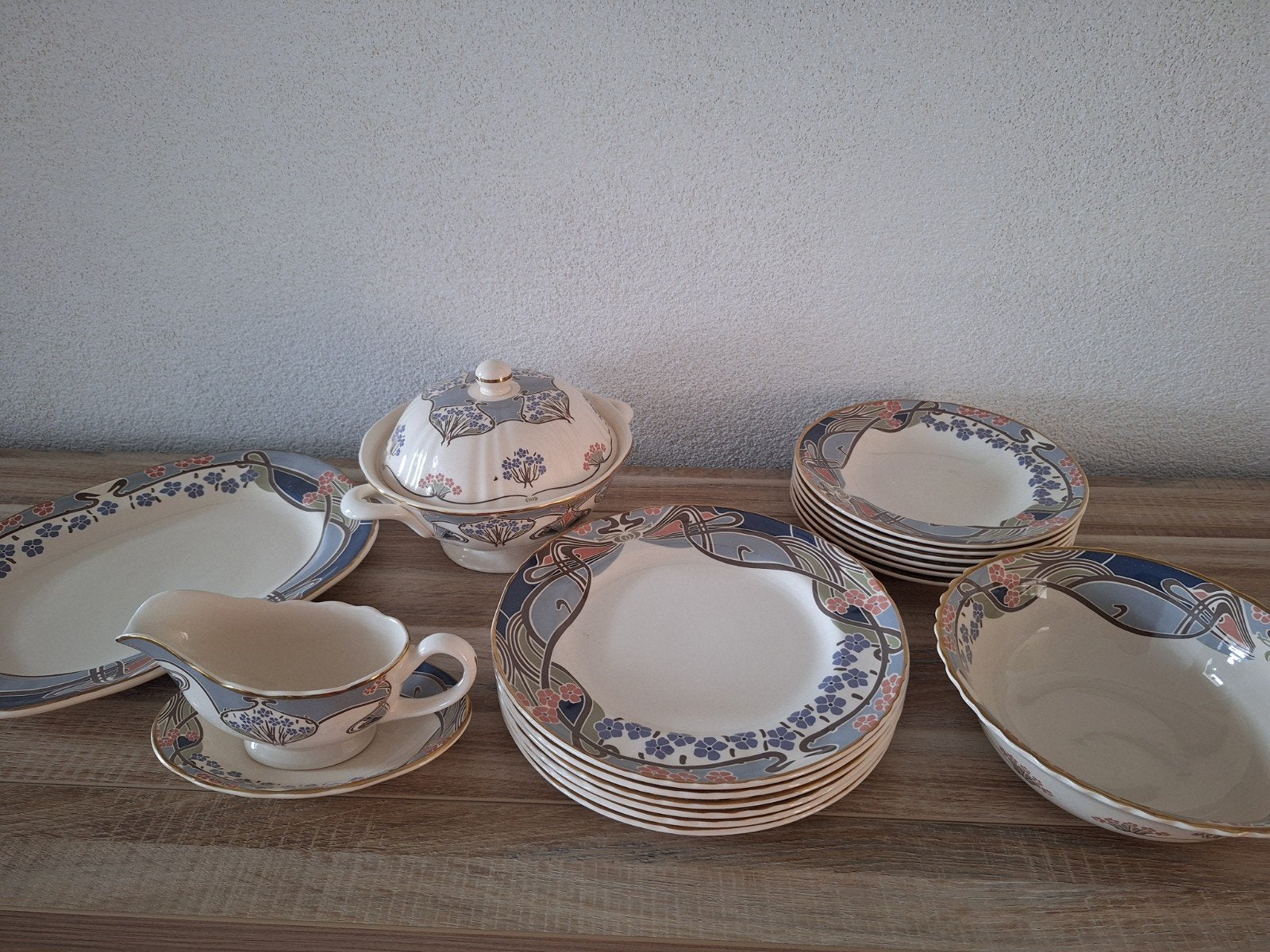 Servies Liberty London, speciale uitvoering van Lanthe., Ophalen of Verzenden