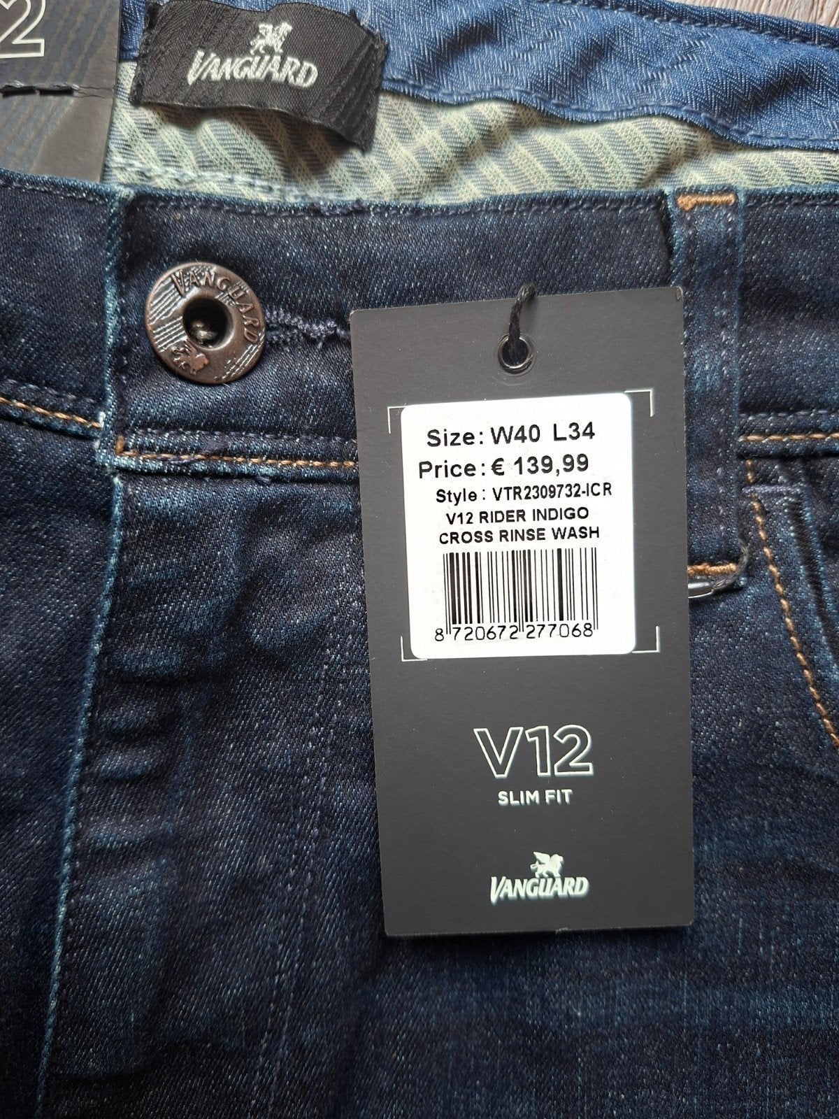VANGUARD V12 slimfit jeans W40 L34, Blauw, Nieuw, Ophalen of Verzenden, Vanguard