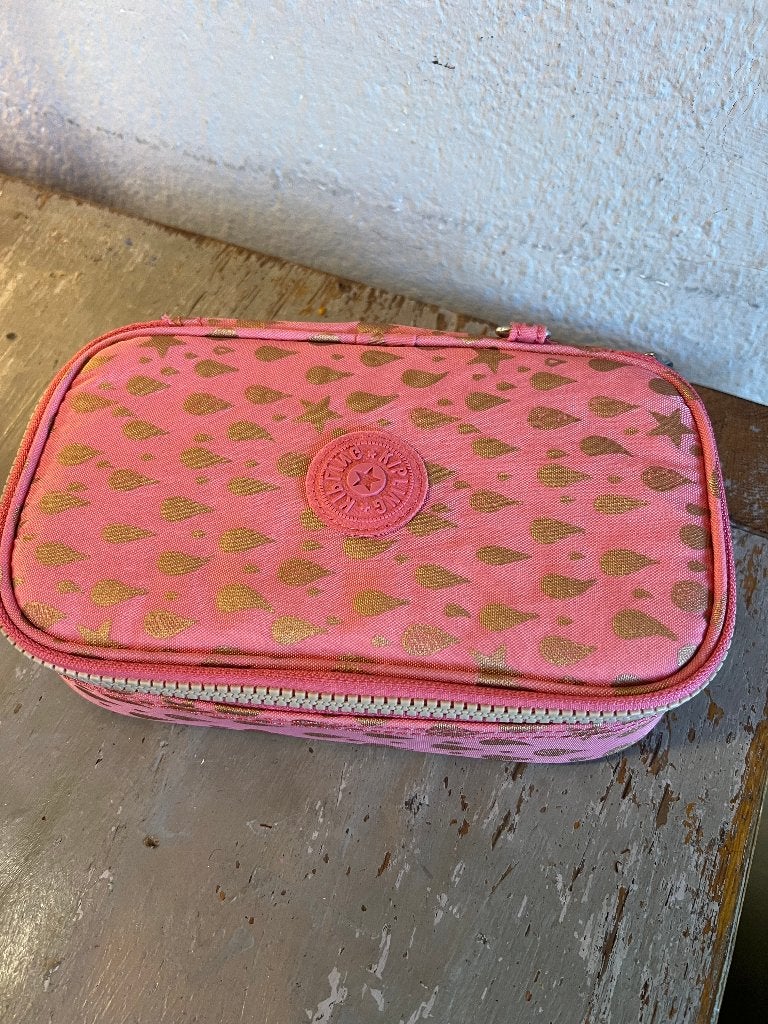 Nieuw roze goudkleur Kipling etui pennenbakje make up tasje, Ophalen of Verzenden, Nieuw