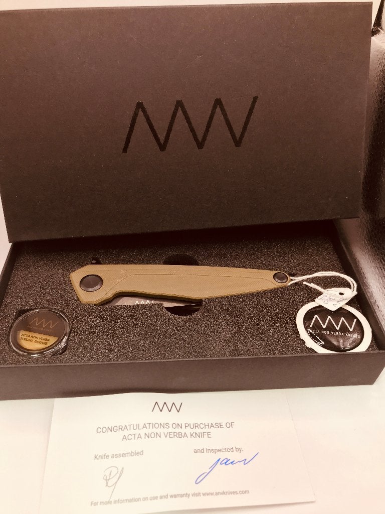 Handmade Acta Non Verba ANV Z300 Sleipner, DLC, Linerlock, Ophalen of Verzenden, Nieuw