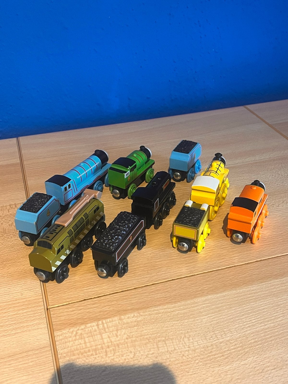 Thomas de Trein Houten Treinen Collectie (8 stuks), Ophalen, Gebruikt