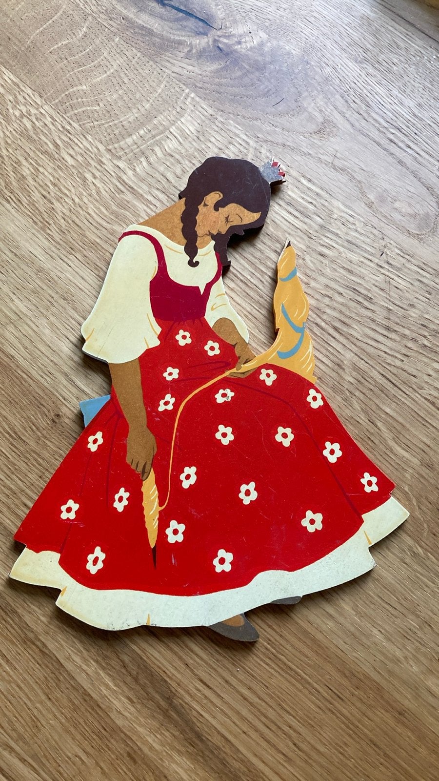 Vintage Houten Wanddecoratie - Doornroosje, Ophalen of Verzenden