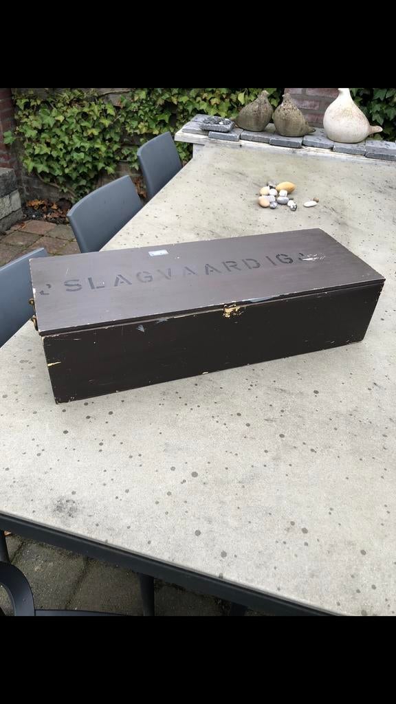 Oud kistje evt voor singles, Ophalen of Verzenden, Zo goed als nieuw, Minder dan 50 cm