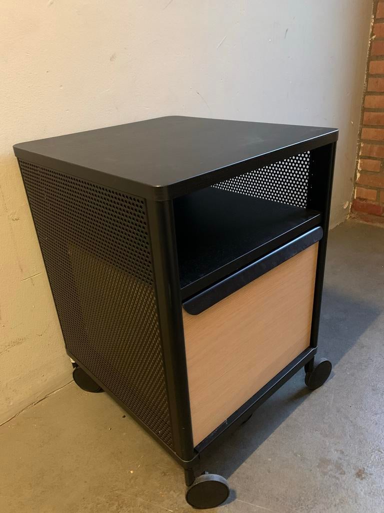 IKEA BEKANT opbergunit op wielen - Zwart, Minder dan 50 cm, Gebruikt, 1 of 2 laden, Ophalen of Verzenden