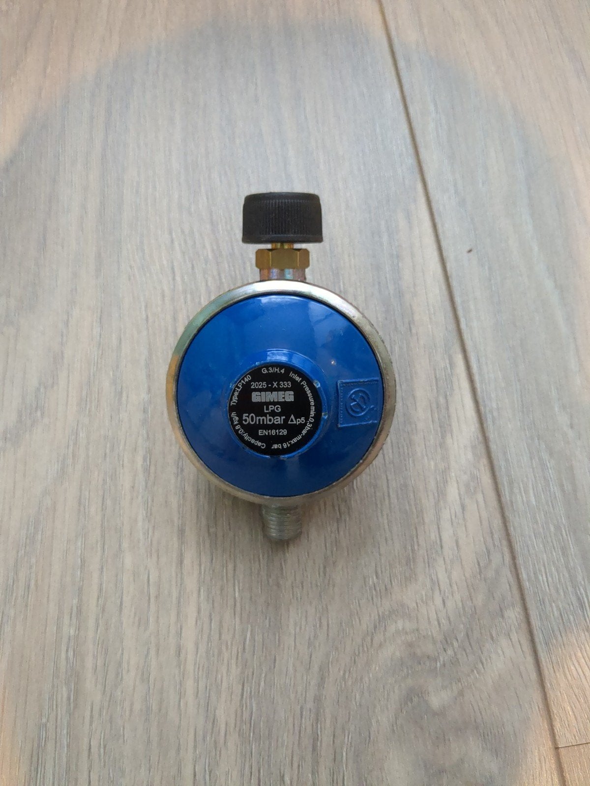 Gasdrukregelaar 50mbar voor gasfles, Ophalen of Verzenden, Zo goed als nieuw