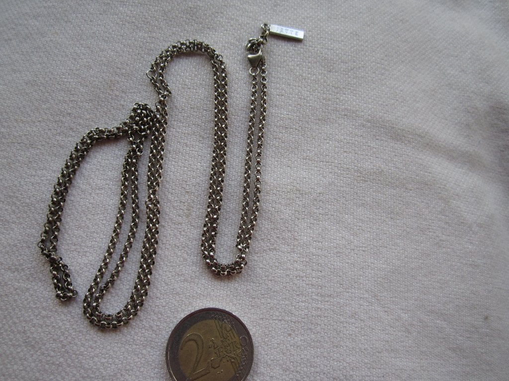 69. Schitterende oude ketting jasseron, zilver  JETTE (Joop), Ophalen, Zilver, Ketting