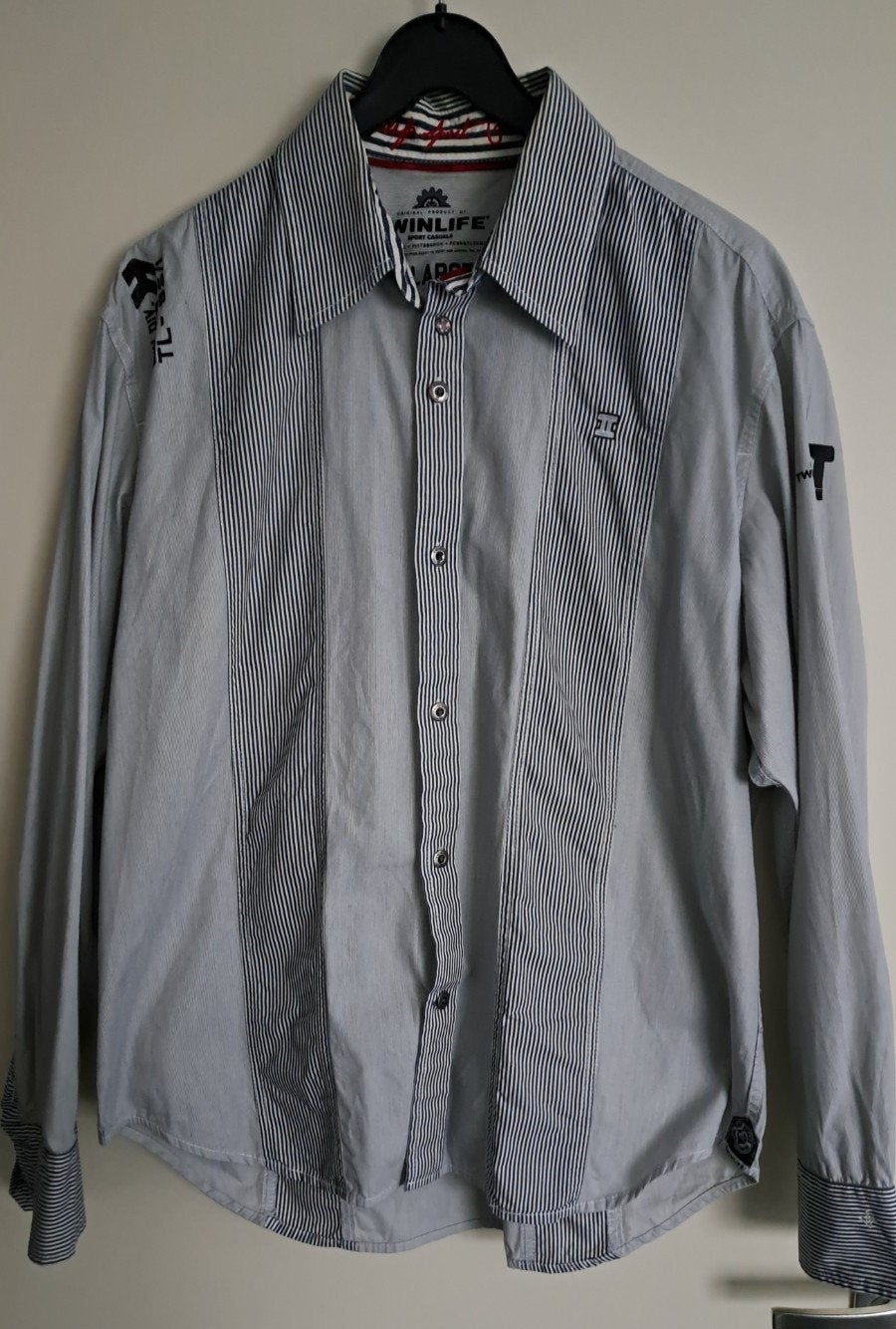 Twinlife overhemd met lange mouwen, mt. XL, Blauw, Ophalen of Verzenden, Zo goed als nieuw, Twinlife