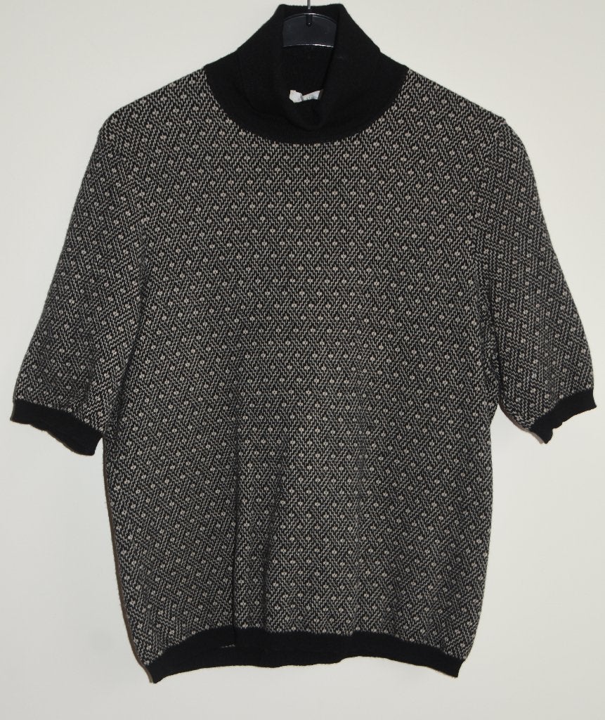 Max Mara truitje met korte mouwen lamswol maat L, Verzenden, Zwart, Zo goed als nieuw, Maat 42/44 (L)