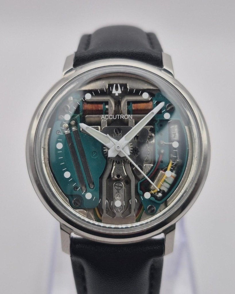 Bulova Accutron 214 Spaceview 1966 M6 stemvork staal, Ophalen of Verzenden