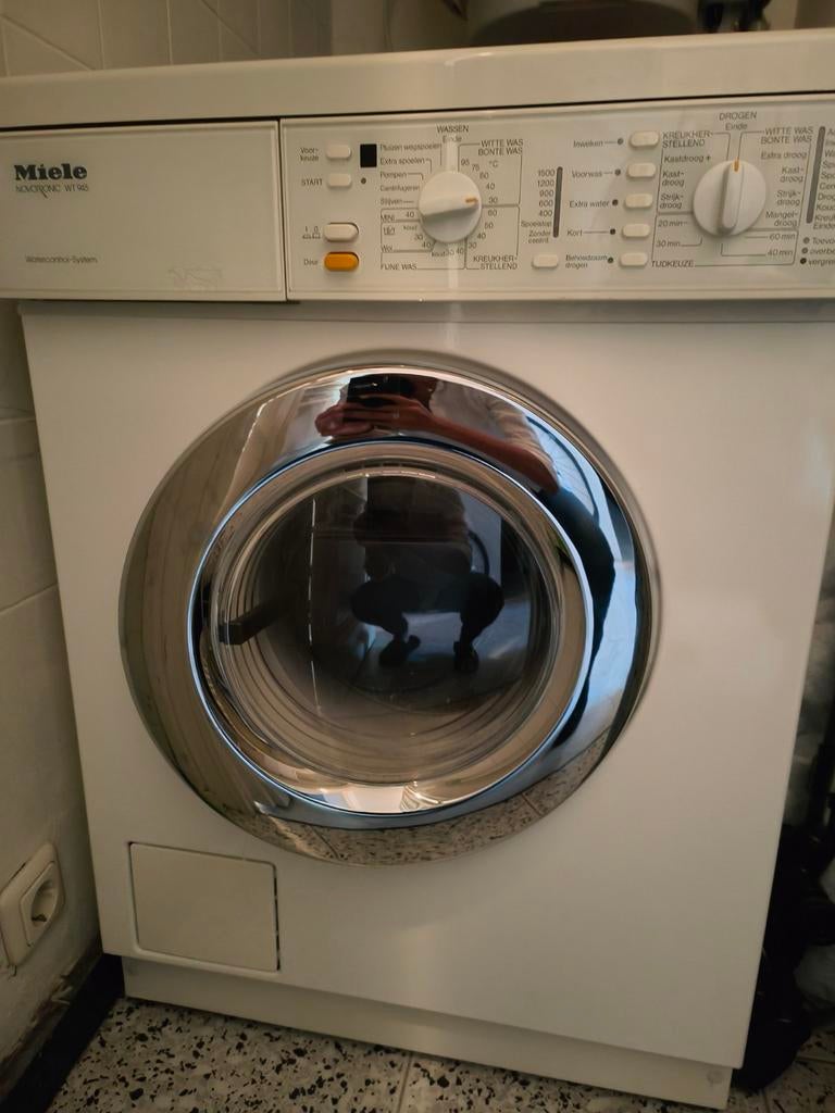 Miele was/droogcombinatie NOVOTRONIC, Ophalen of Verzenden, Gebruikt, 1200 tot 1600 toeren, 85 tot 90 cm