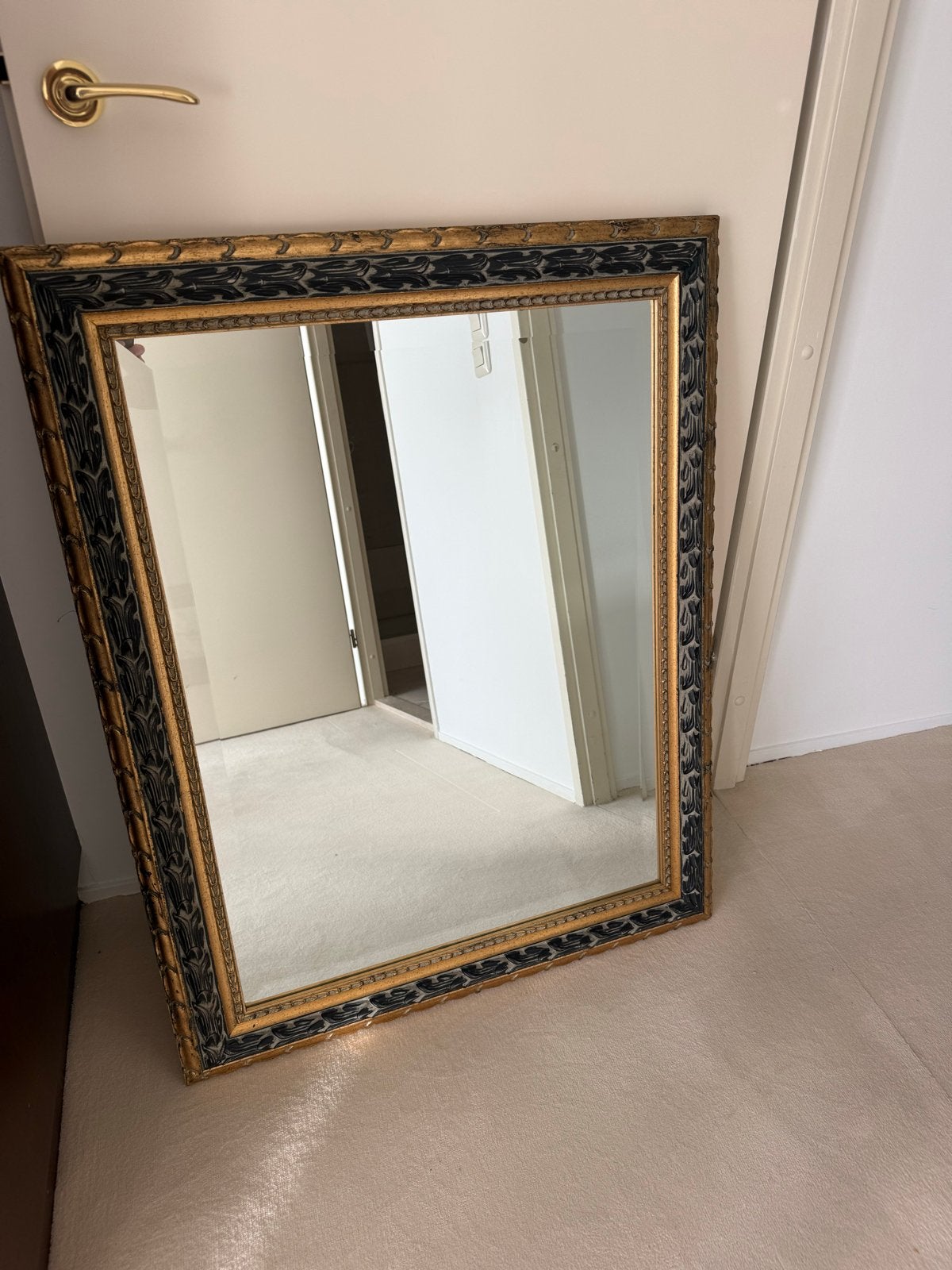 Grote spiegel met sierlijke lijst (75x100 cm), Huis en Inrichting, Ophalen, Gebruikt, 100 tot 150 cm, 75 tot 100 cm