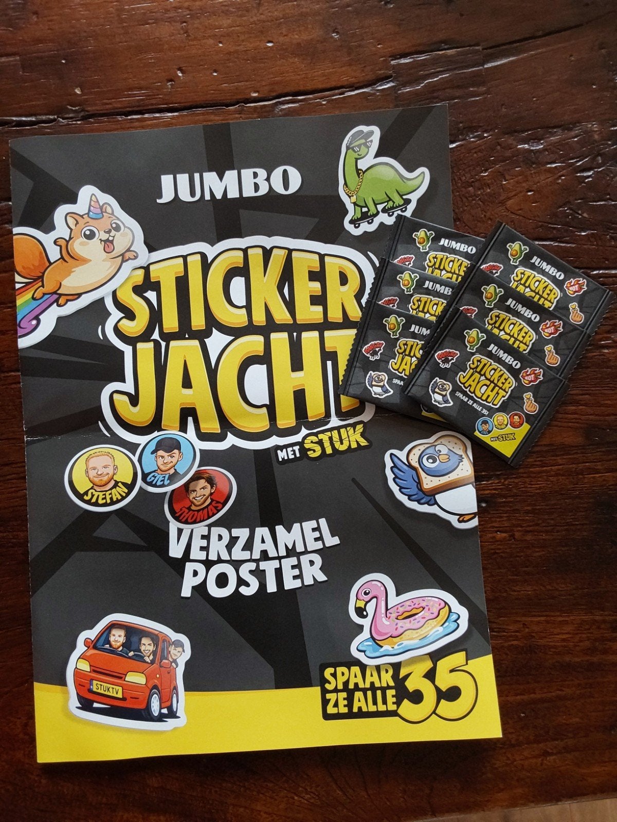 Sticker Jacht - Jumbo - Poster + 7 mapjes, Verzamelen, Jumbo, Ophalen