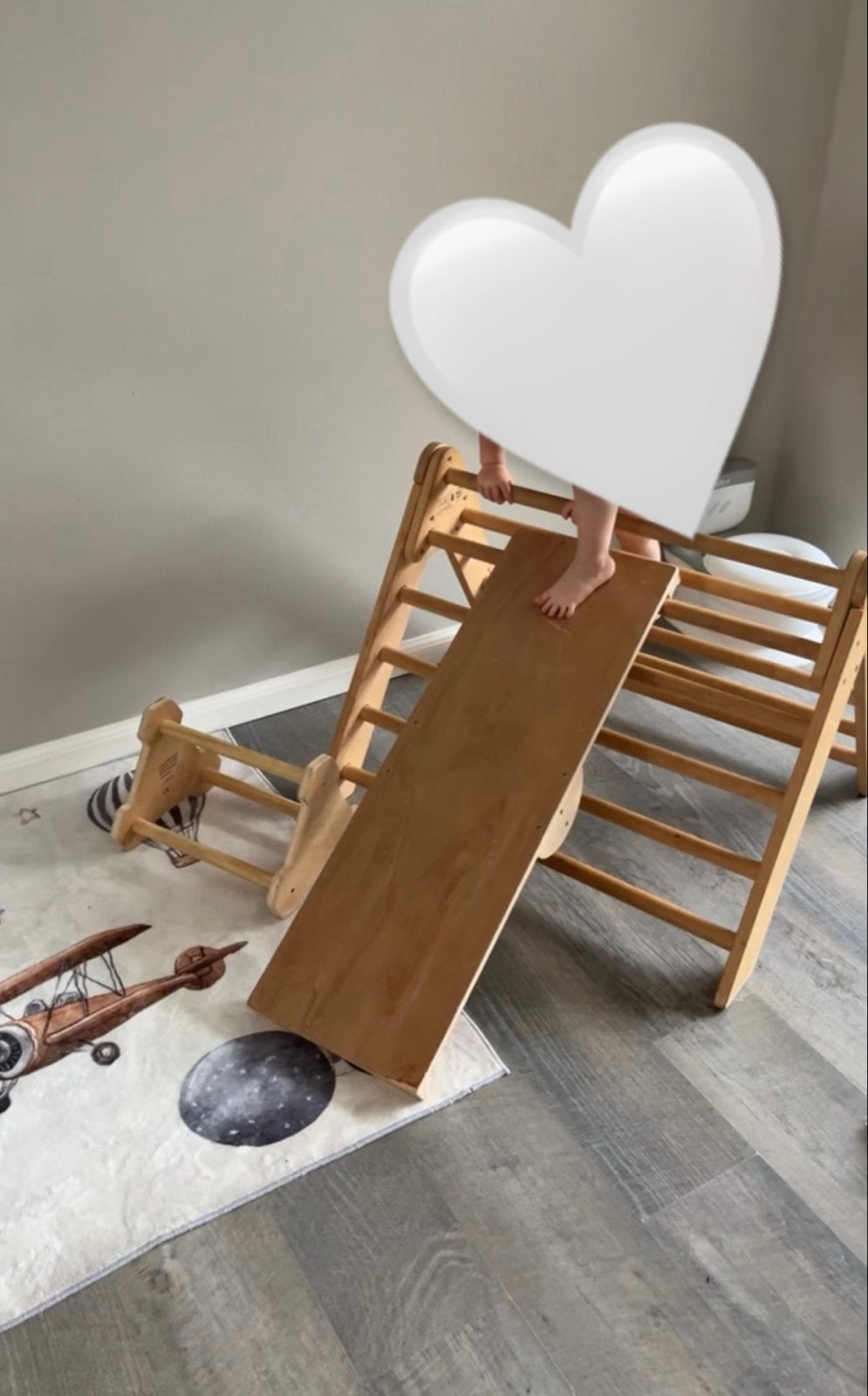 Peuter klimrek met glij/balanceer plank, Ophalen, Gebruikt, Glijbaan