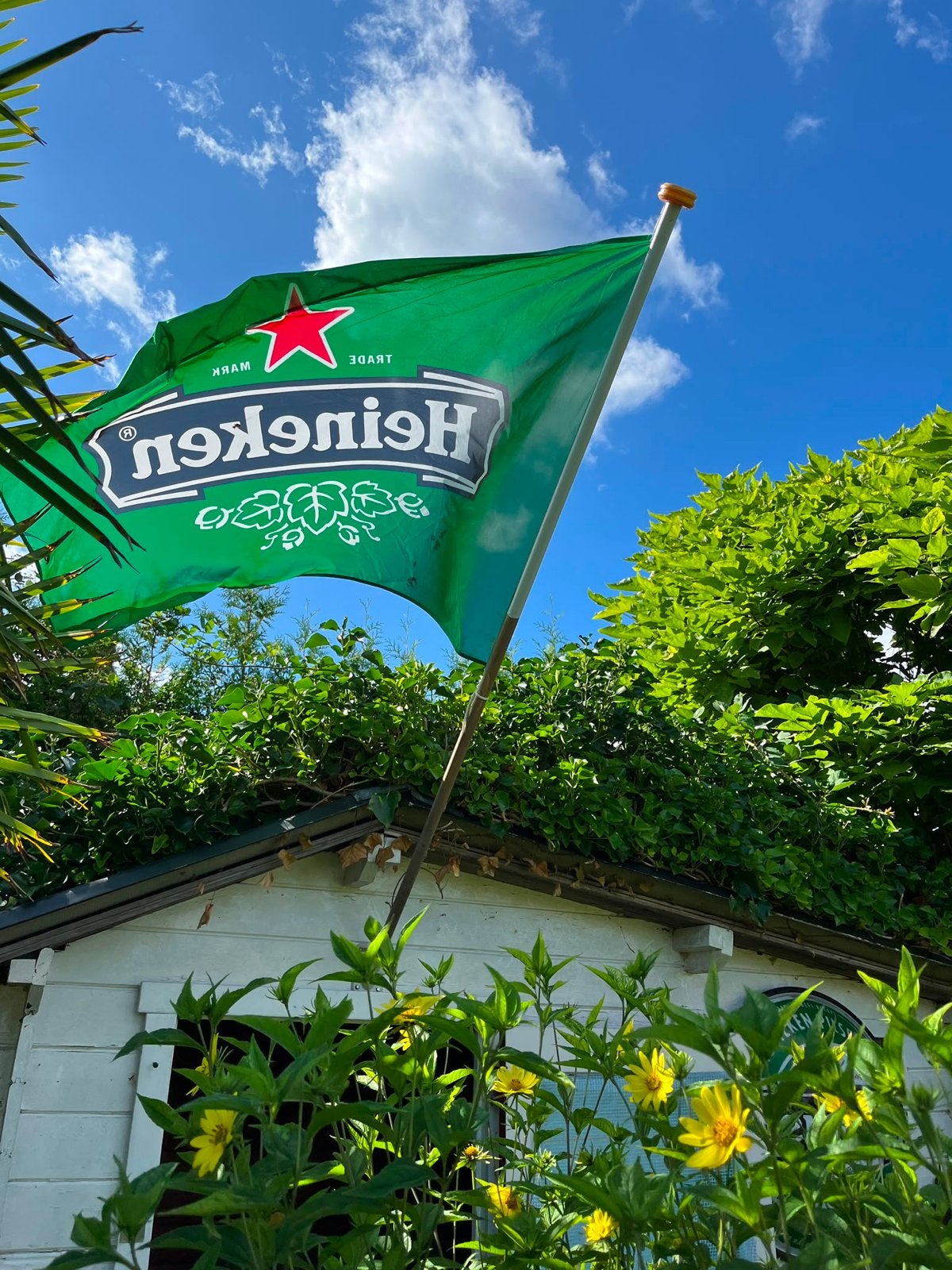 Heineken verzameling: vlag, lamp, reclamebord, krat, straatn, Verzamelen, Ophalen, Gebruikt, Overige typen