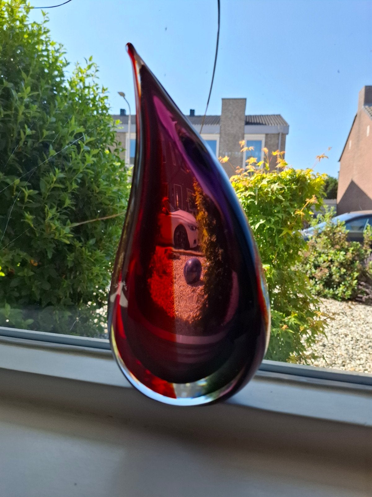 Glazen sculptuur Michele Onesto Murano, druppelvorm, Antiek en Kunst, Ophalen of Verzenden