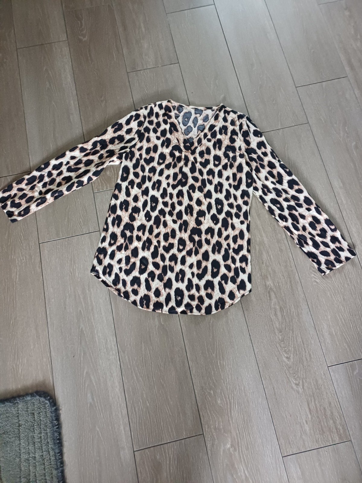 Mooie Panterprint Blouse Maat M nieuw, Ophalen of Verzenden, Zo goed als nieuw, Maat 38/40 (M), Bruin