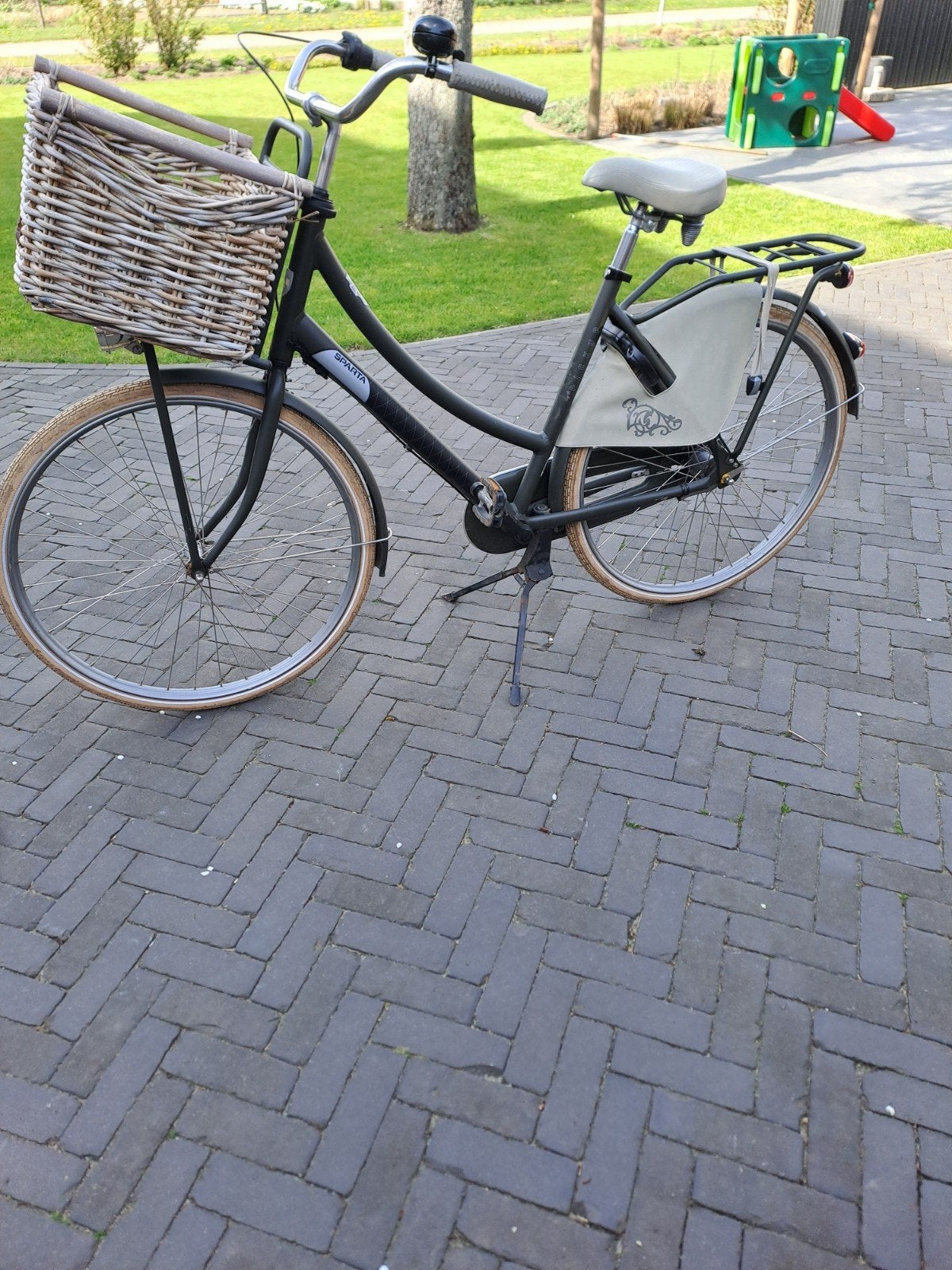 Sparta transportfiets met mand en lage instap, Ophalen, Terugtraprem, Sparta, 50 tot 53 cm