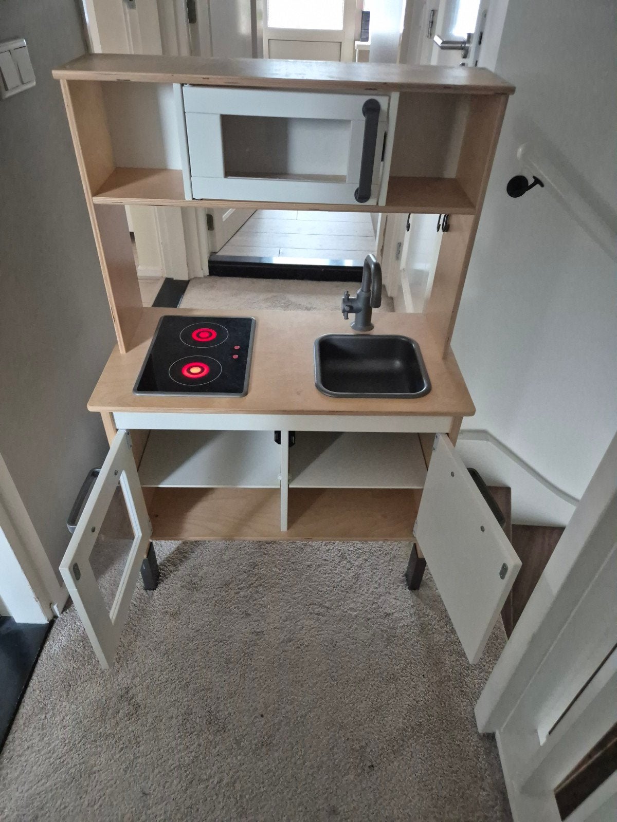 Houten speelkeuken met accessoires, Ophalen, Gebruikt