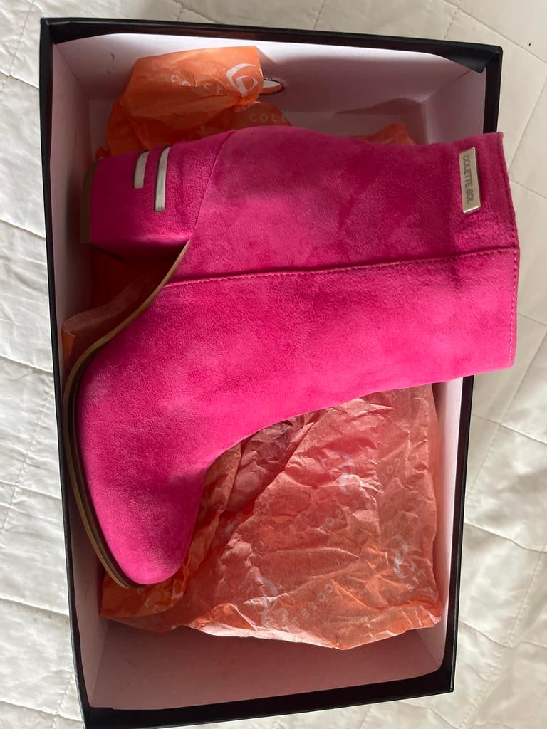 Roze suède enkellaarzen - Colette Sol maat 36, Ophalen of Verzenden, Nieuw, Roze, Lage of Enkellaarzen