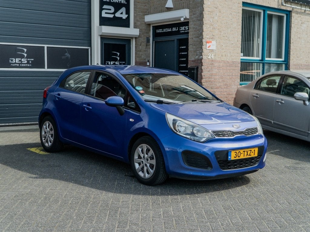 Kia Rio 1.2 CVVT Comf. Pack (bj 2012), Auto's, Euro 5, Blauw, Origineel Nederlands, Bedrijf
