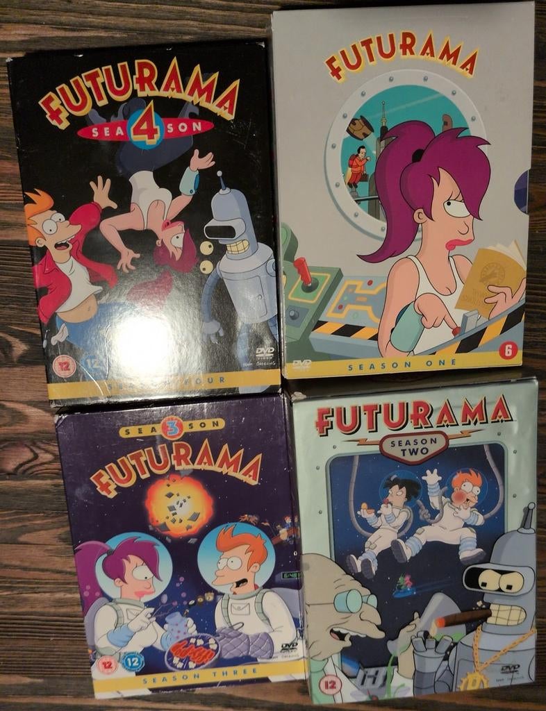Futurama seizoen 1 t/m 4 Engels, Alle leeftijden, Ophalen of Verzenden, Zo goed als nieuw