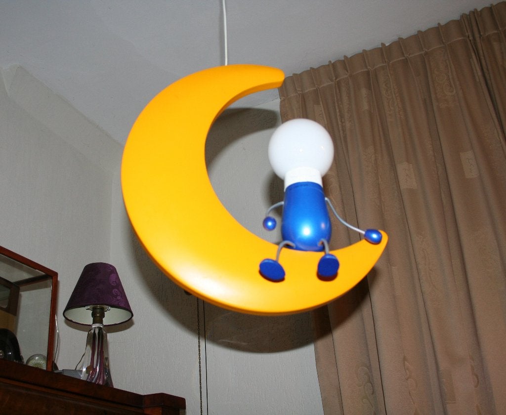 Kinderkamer lamp Philips Lunardo, Ophalen of Verzenden, Zo goed als nieuw, Glas, E27 (groot)