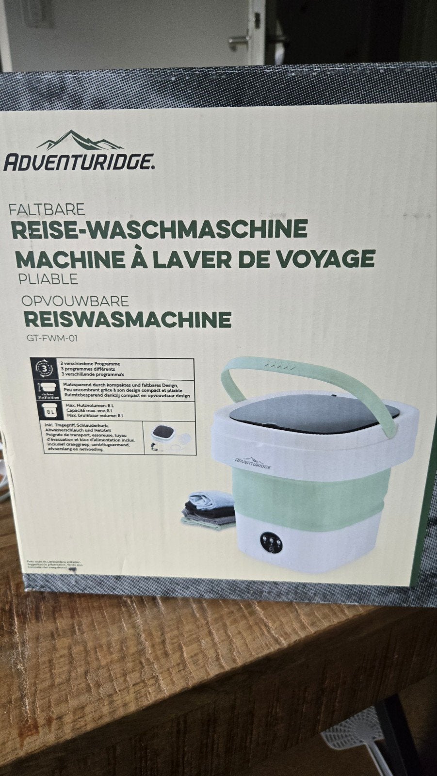 Opvouwbare camping wasmachine, Caravans en Kamperen, Kampeeraccessoires, Ophalen of Verzenden, Zo goed als nieuw