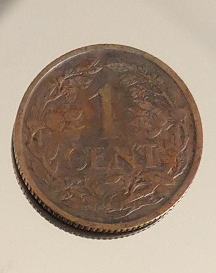 1 cent 1928,  volgnr 6, Ophalen of Verzenden, Koningin Wilhelmina, Losse munt