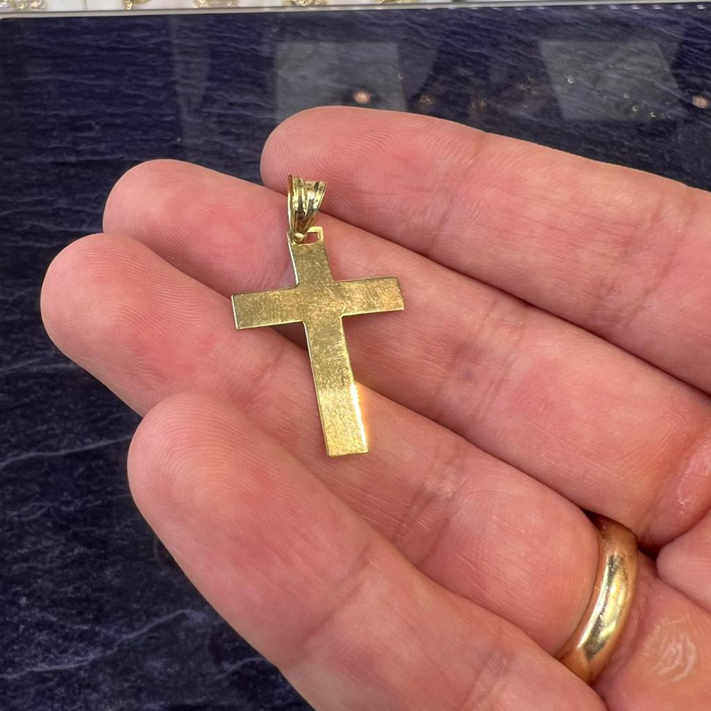 14k gouden kruis kettinghanger nieuw, Sieraden, Tassen en Uiterlijk, Kettinghangers, Ophalen of Verzenden, Zo goed als nieuw, Goud