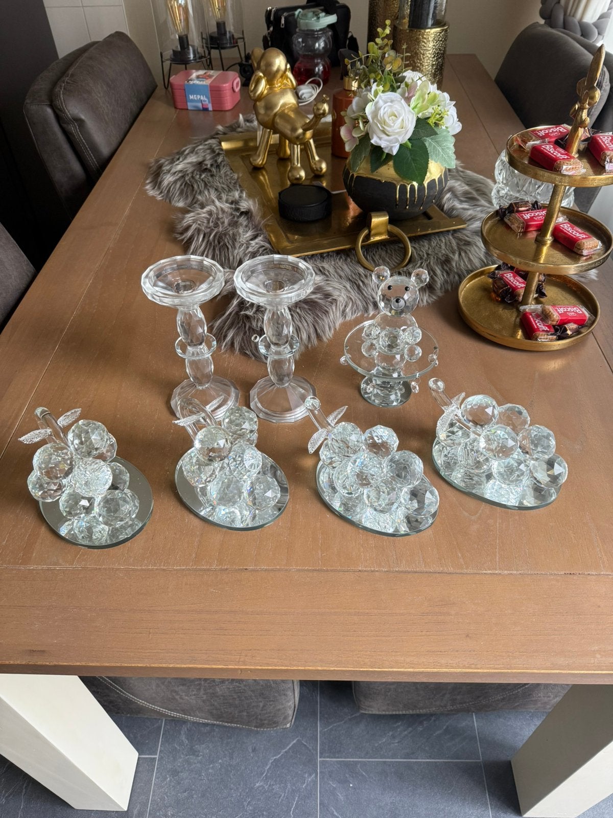 Druiven en kandelaars en beertje, Ophalen of Verzenden