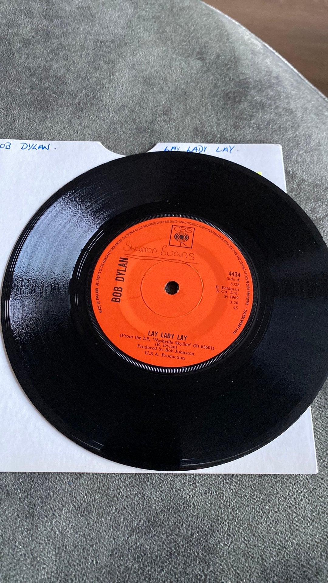 Vinyl single Bob Dylan - Lay lady lay (UK solid centre), Ophalen of Verzenden, Zo goed als nieuw, Pop
