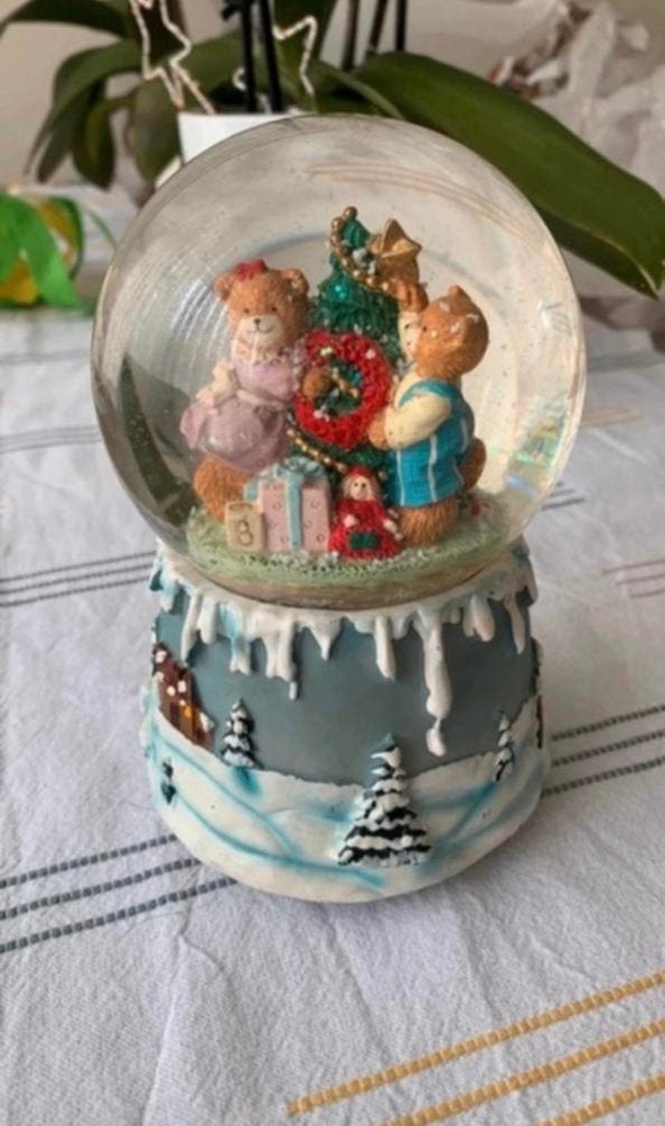 Kerst Snowball Muziekdoos, Antiek en Kunst, Ophalen of Verzenden