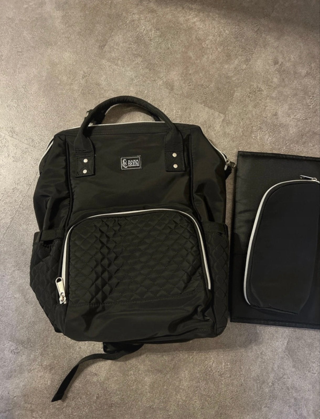 Nana Beebi Luiertas - Zo goed als nieuw met accessoires, Verzorgingstas, Ophalen of Verzenden, Zwart, Nana Beebi