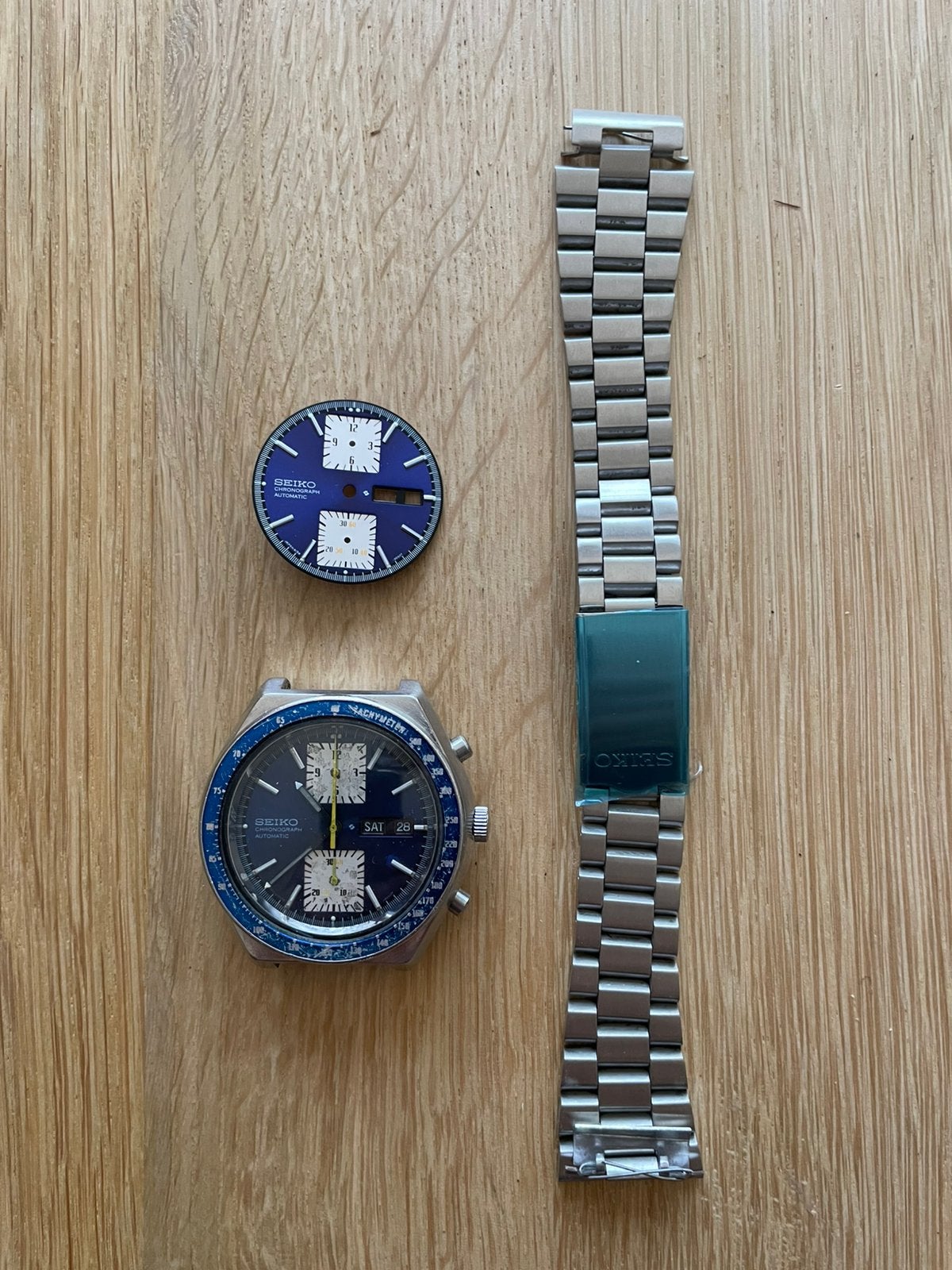 Seiko 6138 kakume chronograph., Sieraden, Tassen en Uiterlijk, Horloges | Heren, Gebruikt, Staal, Polshorloge, Ophalen of Verzenden