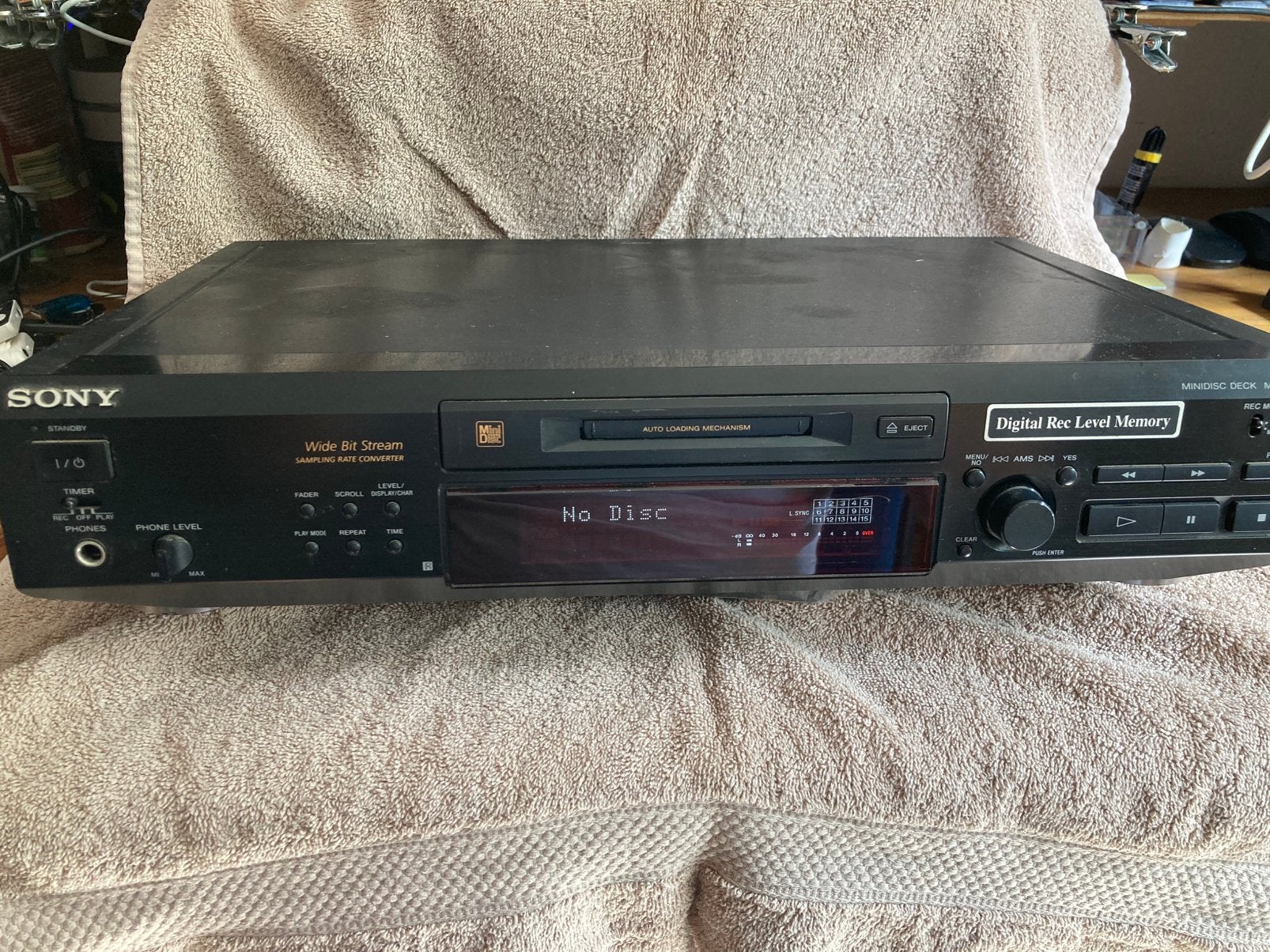 SONY MDS-JE520 minidisc deck, Ophalen of Verzenden, Gebruikt