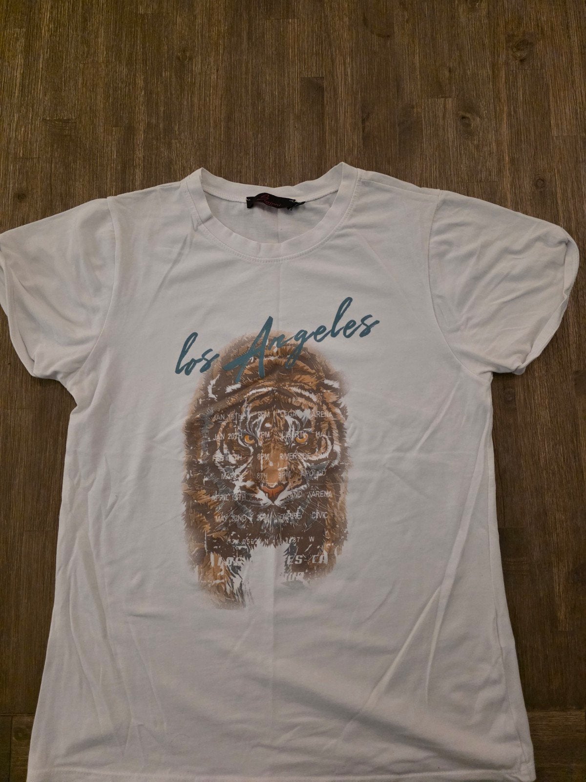 Witte Savinni Italy t-shirt met tijger. Zo goed als nieuw., Ophalen of Verzenden, Zo goed als nieuw, Maat 36 (S)