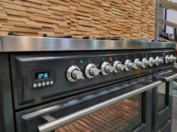 Luxe Boretti Majestic Fornuis 120cm antraciet 7 pit 2 oven, Niet ingevuld, 60 cm of meer, Niet ingevuld, Ophalen of Verzenden