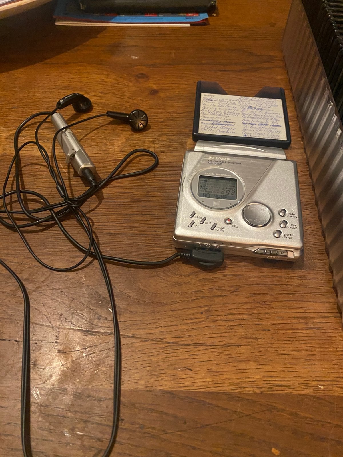 Sharp portable Minidisc player en 70 md’s, Ophalen of Verzenden