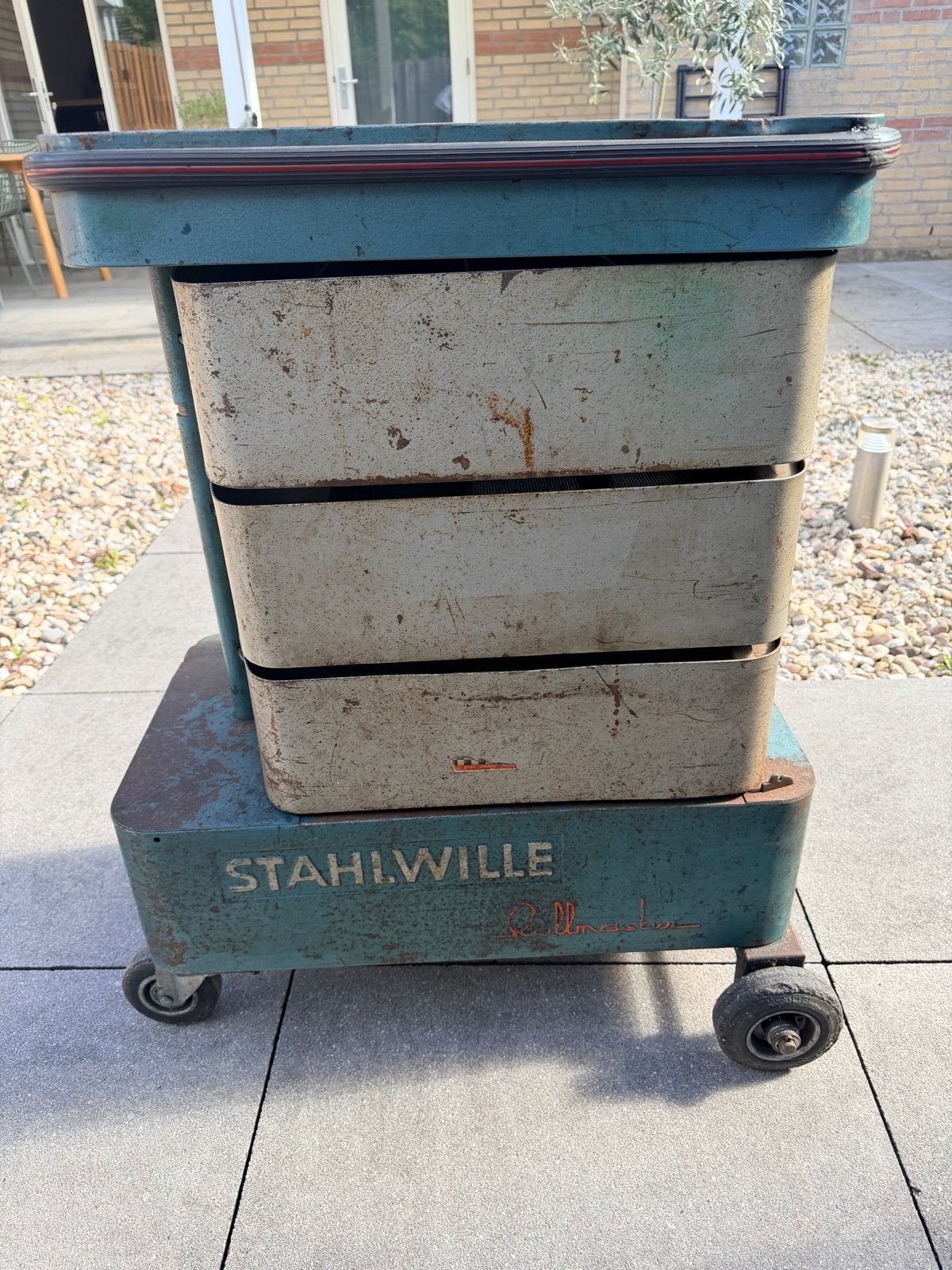 Vintage Retro Stahlwille Rollermaster Gereedschapskar, Ophalen, Gebruikt