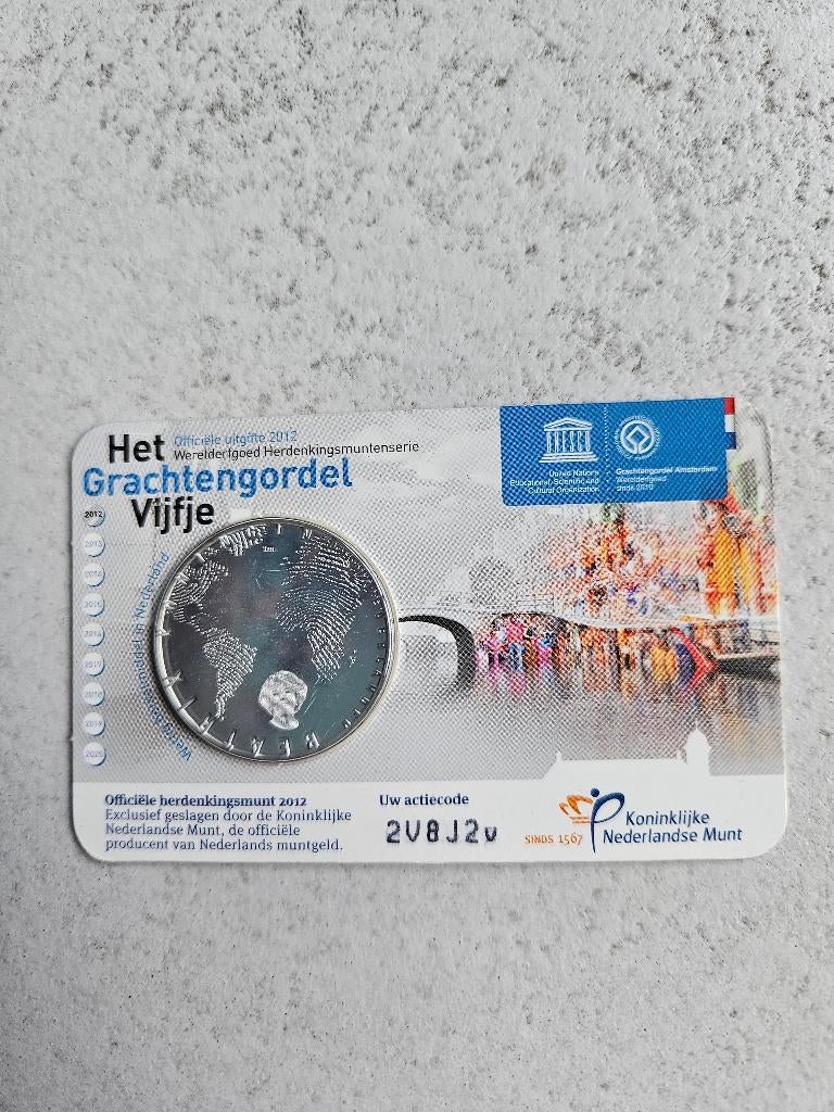 enkele zwaar verzilverde 5 euro munten 2012-2014, Ophalen, Koningin Beatrix, Euro's, Zilver