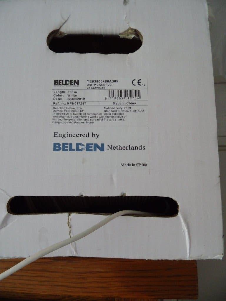 Belden Cat 5 telefoonkabel DIY hifi audio projecten, Audio, Tv en Foto, Ophalen of Verzenden, Nieuw, 10 meter of meer, Overige kabels