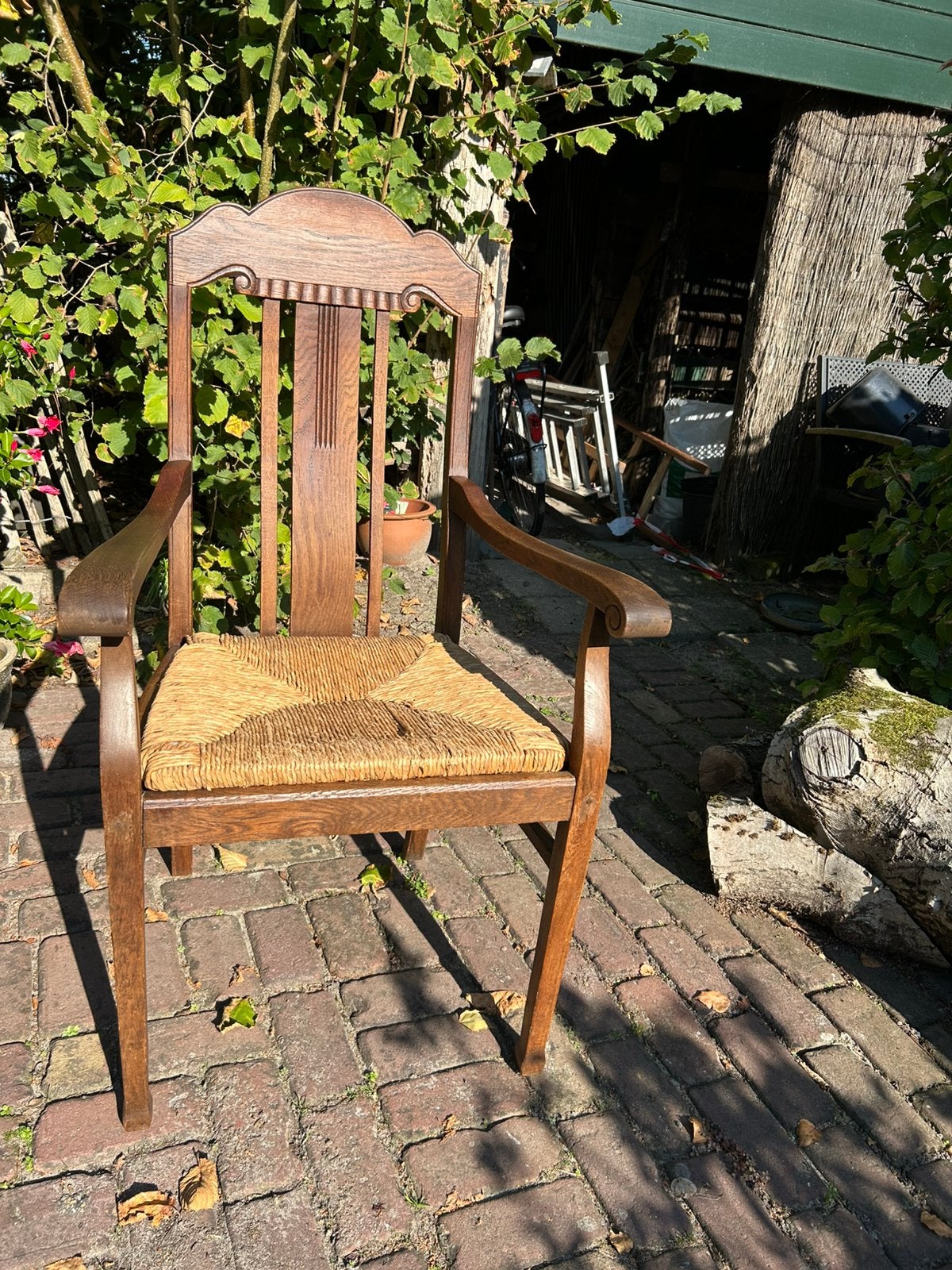 2 oud Hollandse stoelen, Ophalen, Twee, Bruin, Zo goed als nieuw
