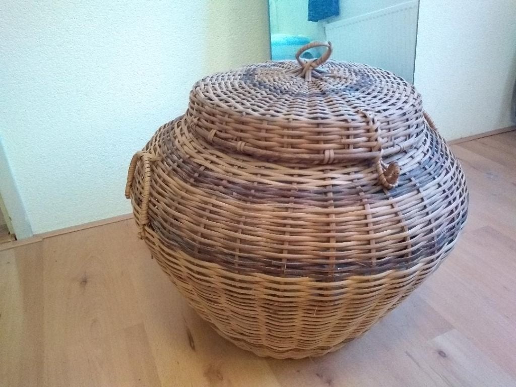 Mooie grote mand uit Afrika, Ophalen, Mand, Rond, Zo goed als nieuw