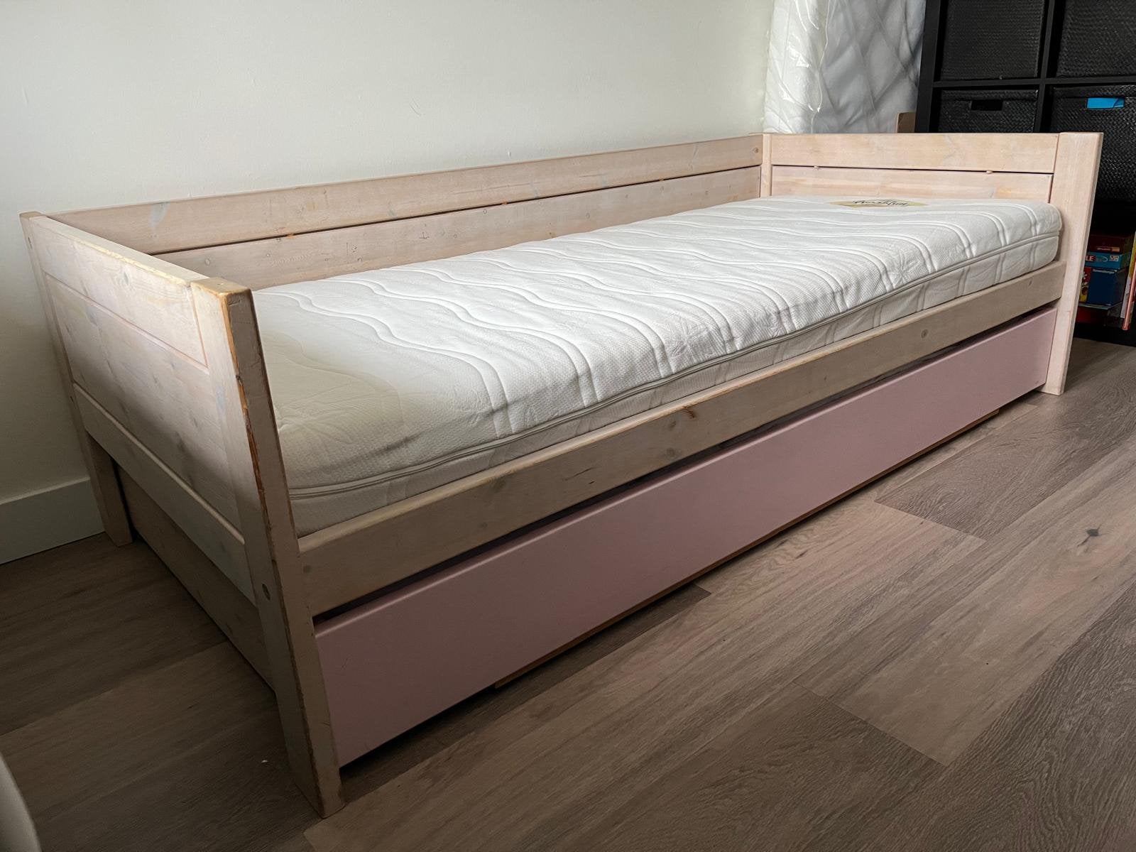 Meisjesbed met onderschuiflade te koop, Ophalen, Gebruikt, 90 cm, 200 cm