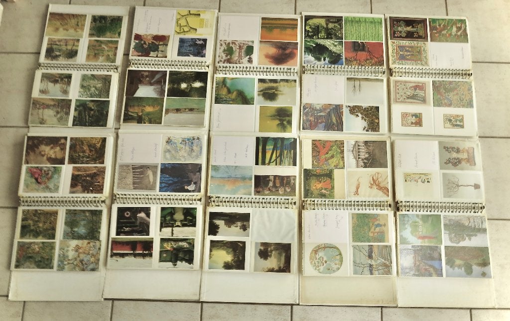 Verzameling bos/bomen kunst kaarten, unieke partij, Ophalen of Verzenden