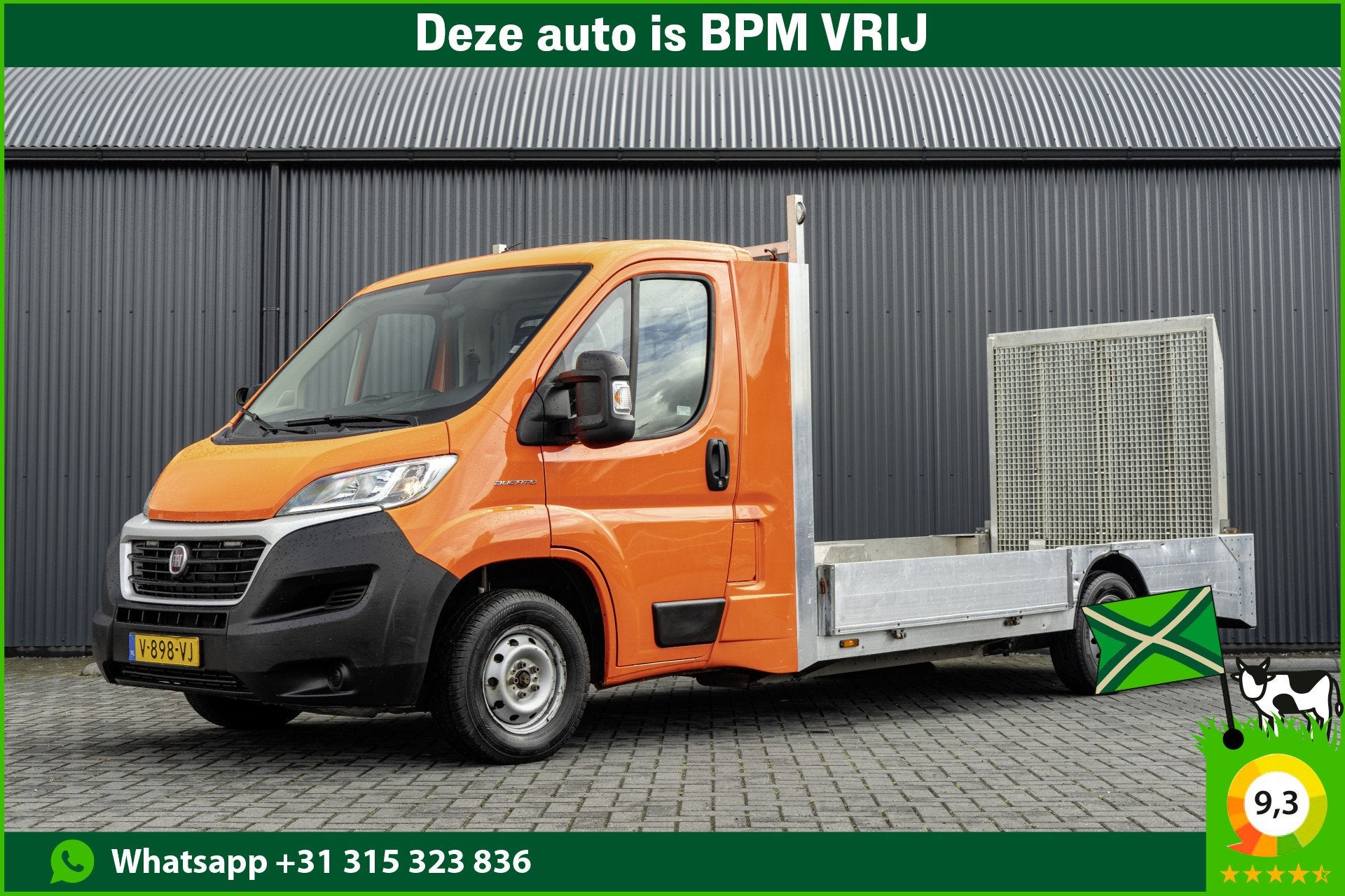 Fiat Ducato Open laadbak met oprijplaat | 131PK | Euro 6, Auto's, Gebruikt, Met garantie (alle), Autotrust, 131 pk